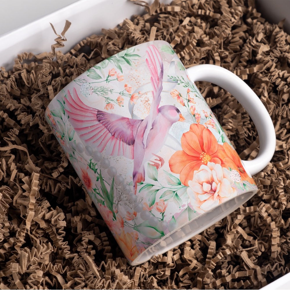 Handmade Birds Of Spring Coffee Cup | New 15oz Birds Of Spring Coffee Mug